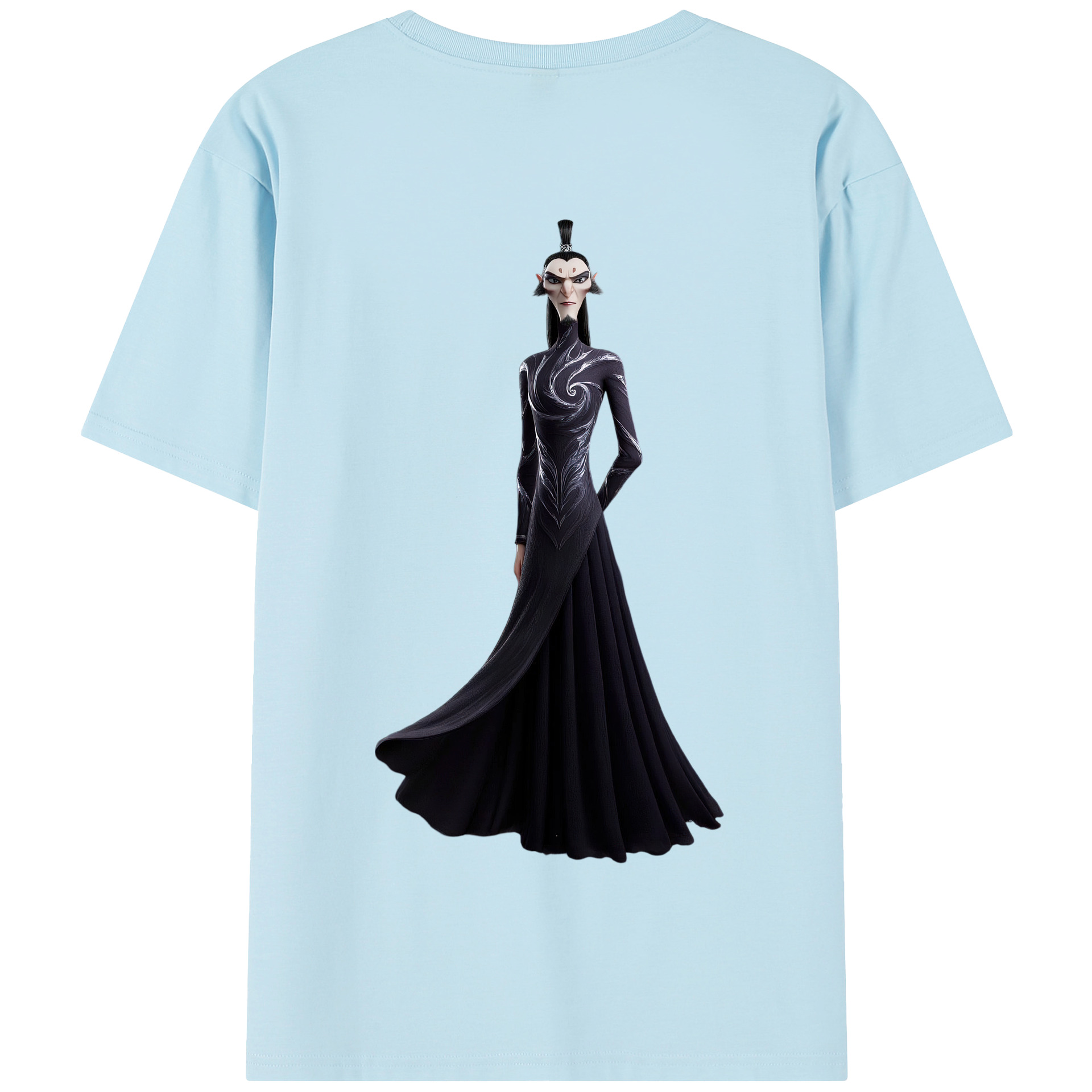 （画像用） Ne Zha 2 ナタ 魔童の大暴れ 綿100％半袖Tシャツ（背面プリント）